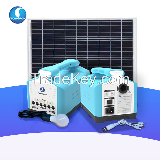 solar panel system for home indoor kit power lighting bulb cable energy battery set