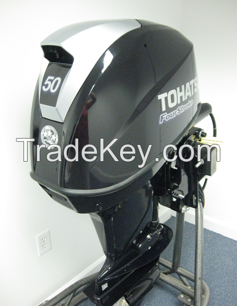 Free Shipping Used Tohatsu 50 HP 4-Stroke Outboard Motor Engine