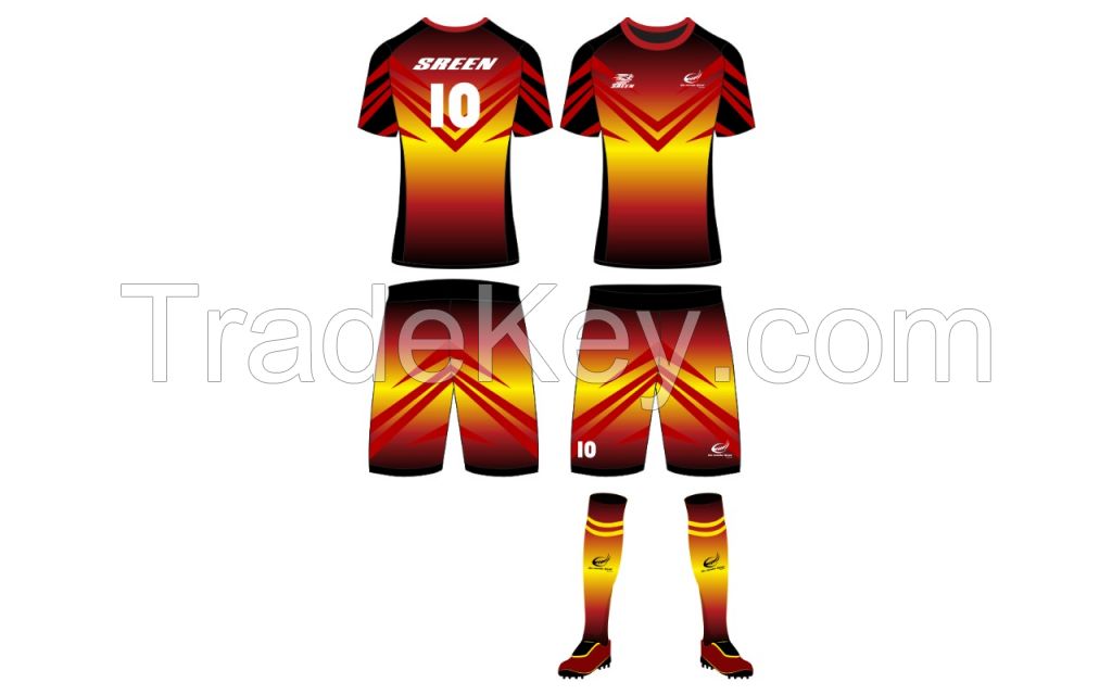 custom sublimation soccer shirt jerseys print polyester man soccer shorts wear training uniform set your logo jersey for sale