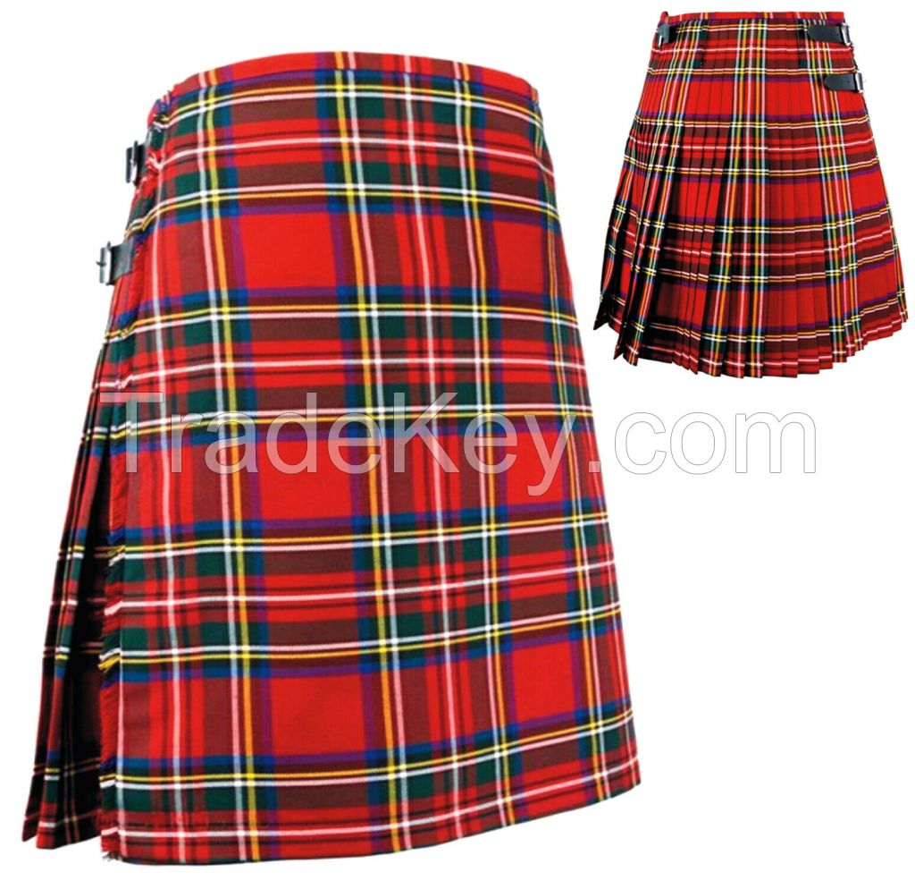 Kilt : Tartan and Cotton Kilt, Economy Kilt, Formal kilt, Casual kilt, Great Kilt, Renaissance Kilt, Scottish, Welsh and Irish Kilt, Ladies Kilt-Mini Skirt Sporran: Dress Sporrans -Day Sporrans -Animal Mask Sporrans - Horse Hair Sporrans.