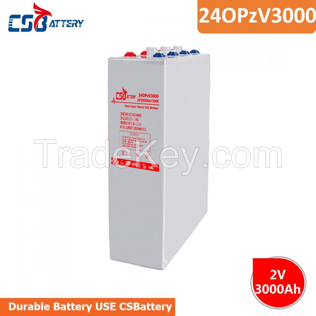 CSBattery OPzV 2V3000AH Tubular  GEL Battery for solar/Wind/ups