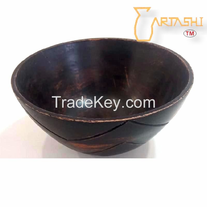 Wooden bowl large handmade