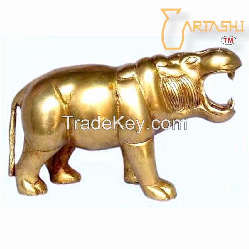 Handmade Hippopotamus made in pure brass