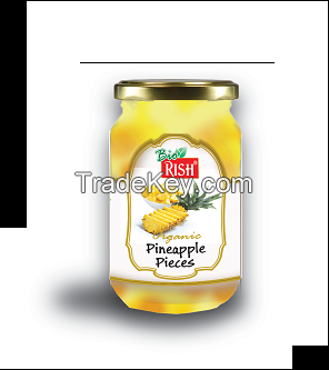 Organic Pineapple - bottled (cubed and bottled in syrup)