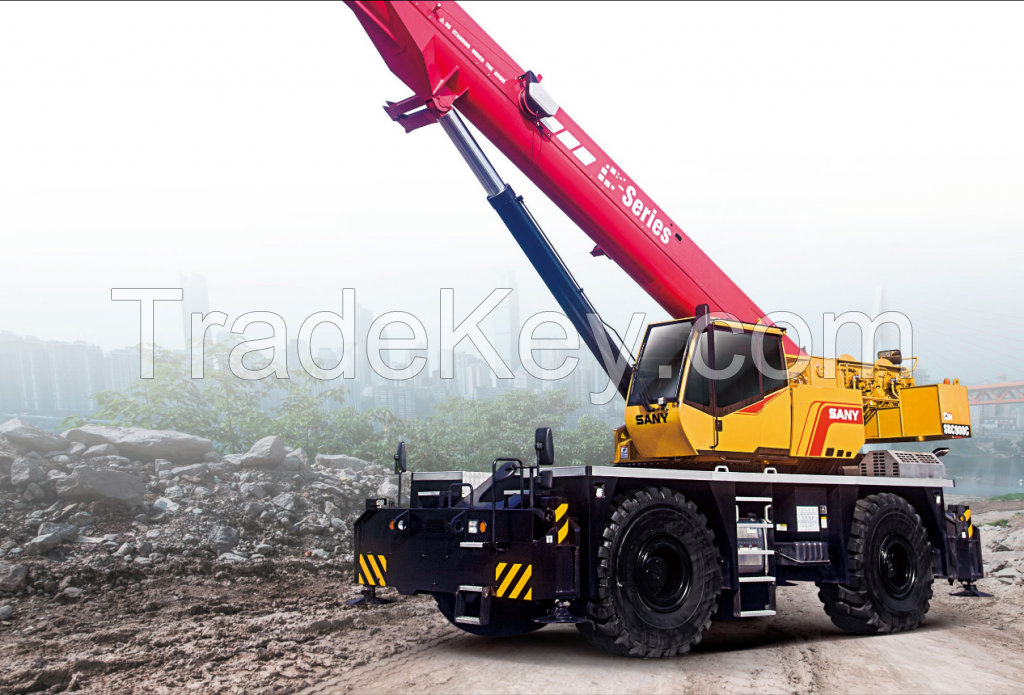 SRC900C SANY Rough-Terrain Crane 90T Lifting Capacity Strong Boom Powerful Chassis