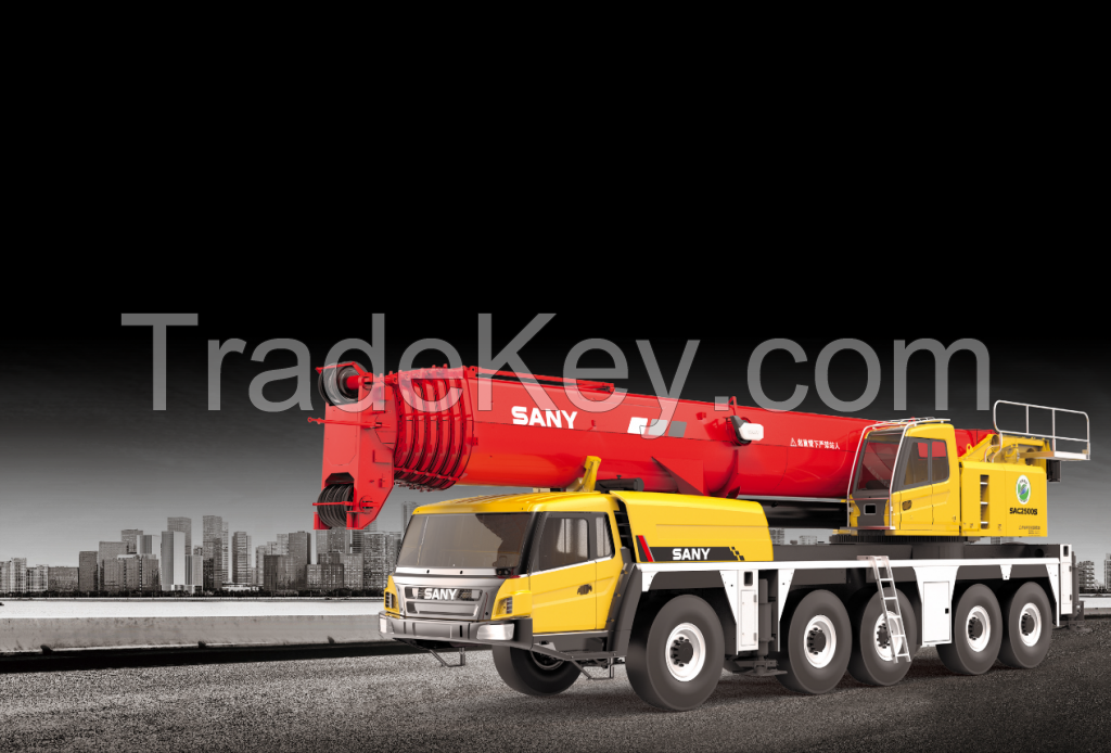 SAC2500S SANY All Terrain Crane 250T Lifting Capacity Strong Boom Powerful Chassis