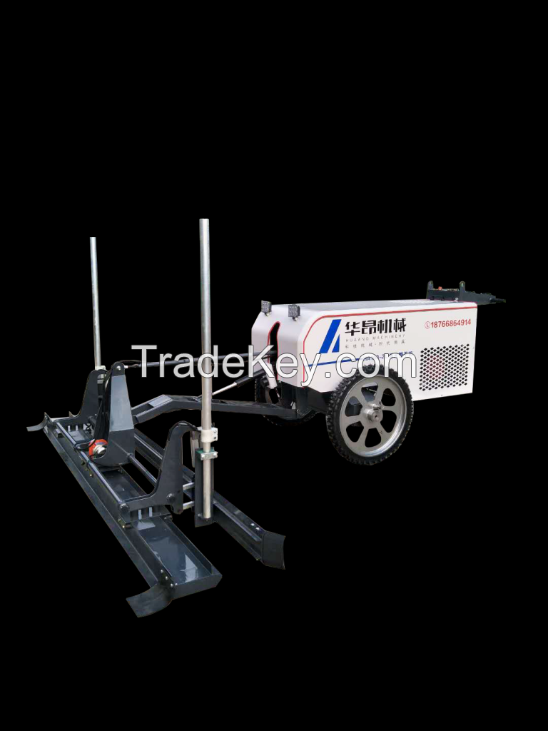 Two wheels Concrete Hand Guided Laser Screed Machine With Long Screed Board