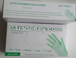 Disposable Latex Examination Gloves Powder Free