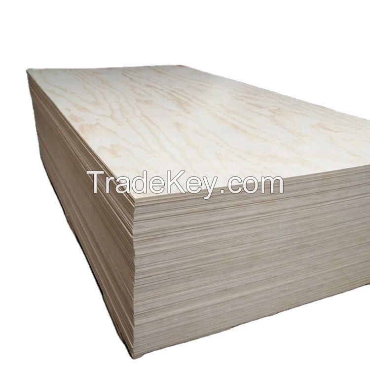 Hot Sale Plywood Radiata Full Pine Veneer Faced Ply Wood Sheet For Construction