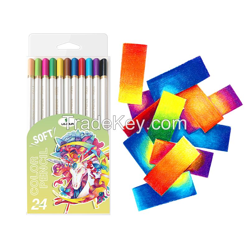 Professional Artist Student Beginner Soft Lead Colored Pencil 24/36colors Set