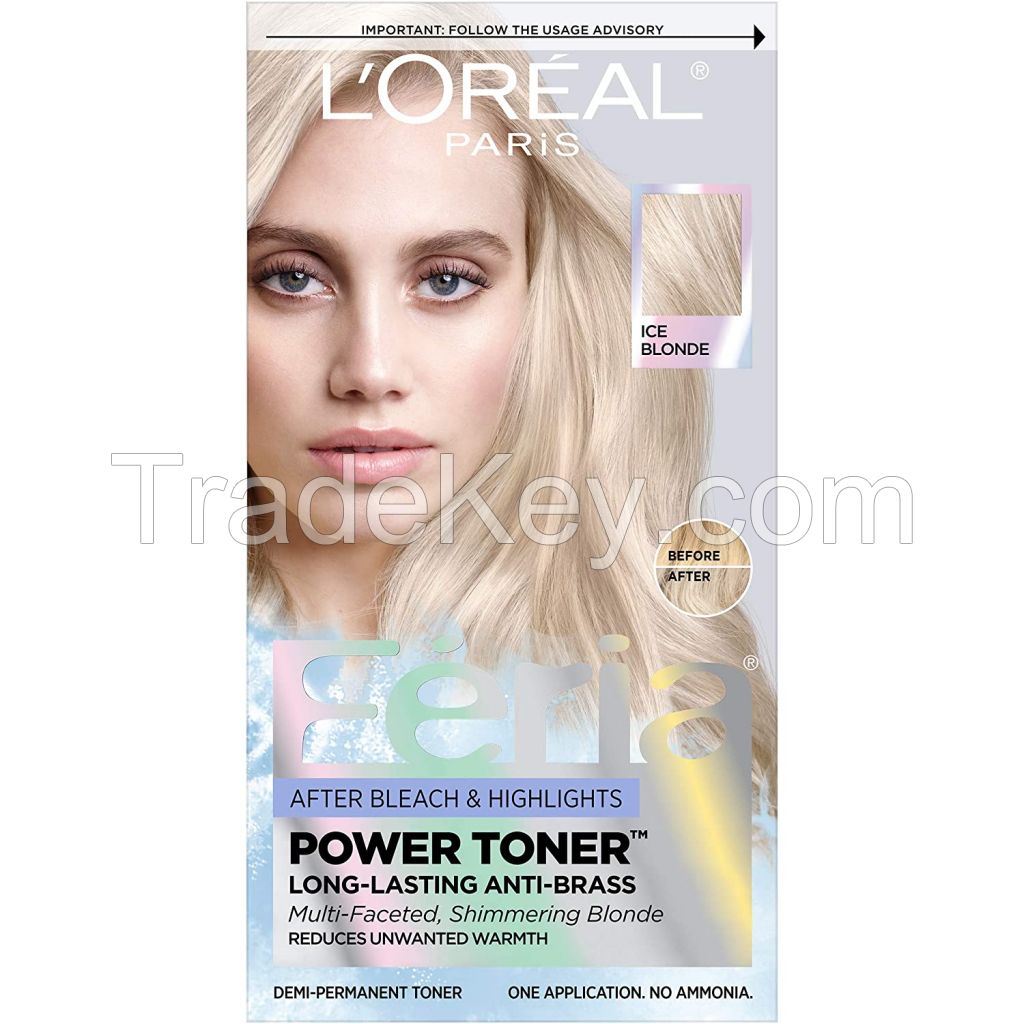 L'oreal Paris Feria Power Hair Toner, Long Lasting Anti Brass Toner For Blonde Hair, Bleached Hair, Blonde Highlights