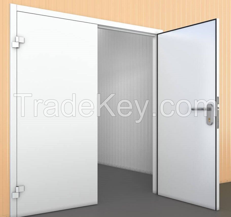 Industrial double leaf steel door