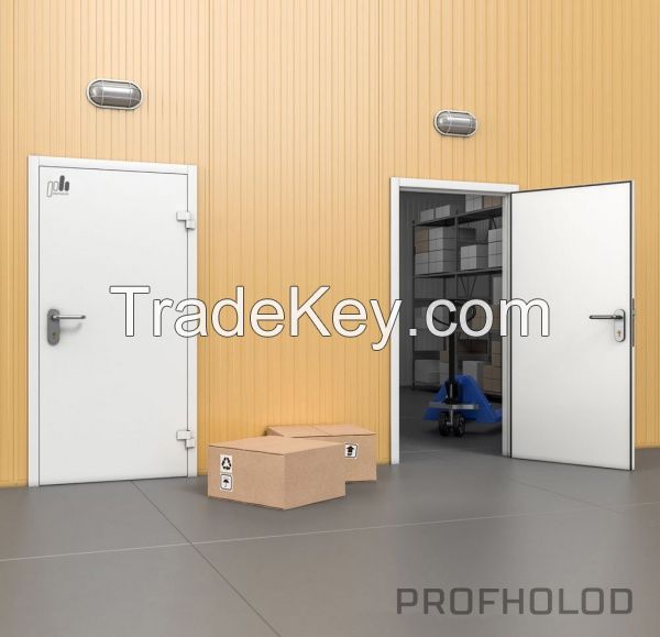 Industrial single leaf steel door