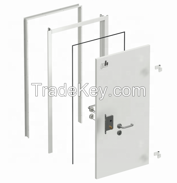 Industrial single leaf steel door