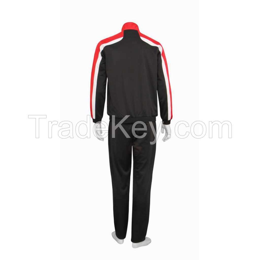 Wholesale OEM Men plain Sweat Suits with Contrast Stripe Jackets men jogging tracksuit 
