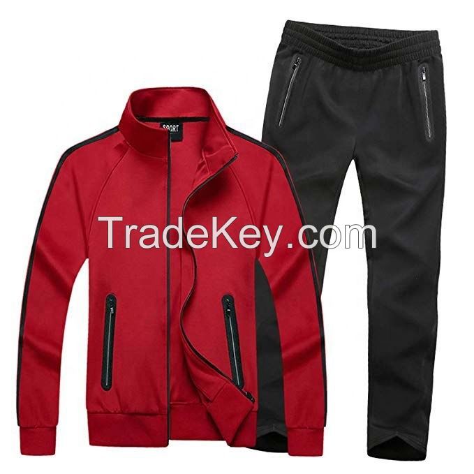 Slim fit sports track suit men bulk wholesale tracksuit