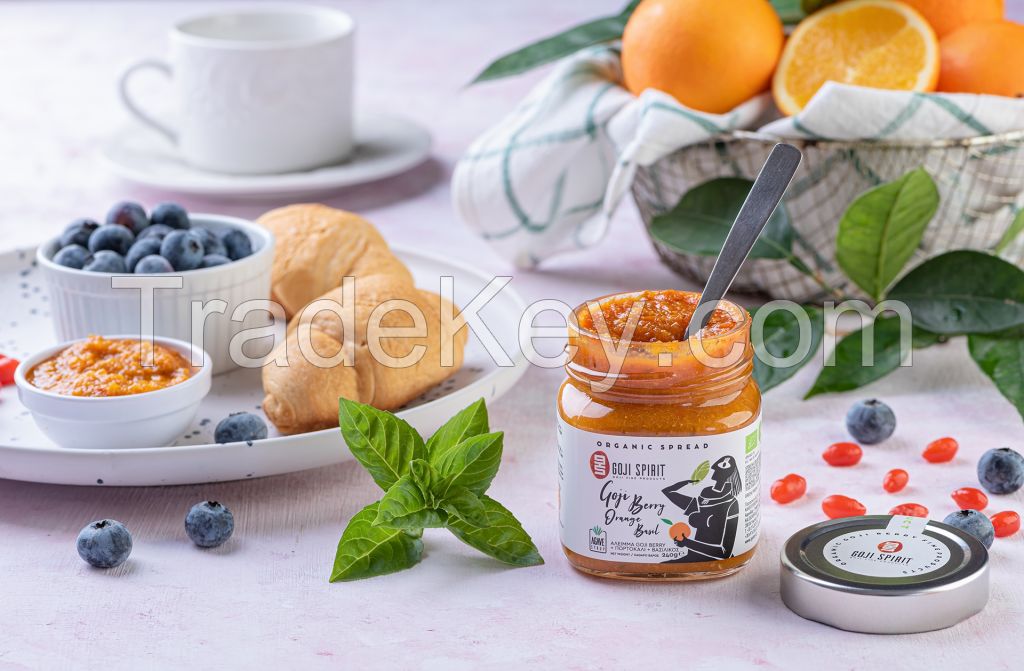 Fruit Spreads | Organic Goji Berry Orange - Basil and Agave Spread