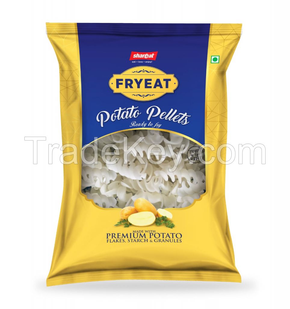 PANI PURI AND POTATO PELLET , SPIRAL, PENNE WAVY CHIPS