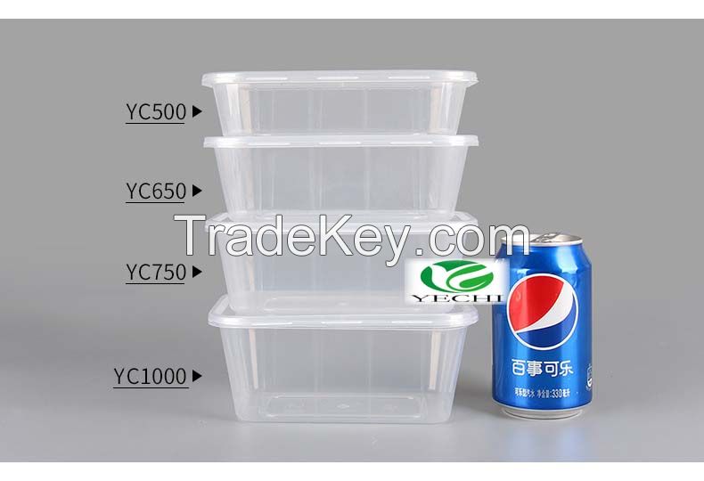 Disposable PP plastic lunch box, takeaway, hotel, Chinese restaurant, food grade safe use