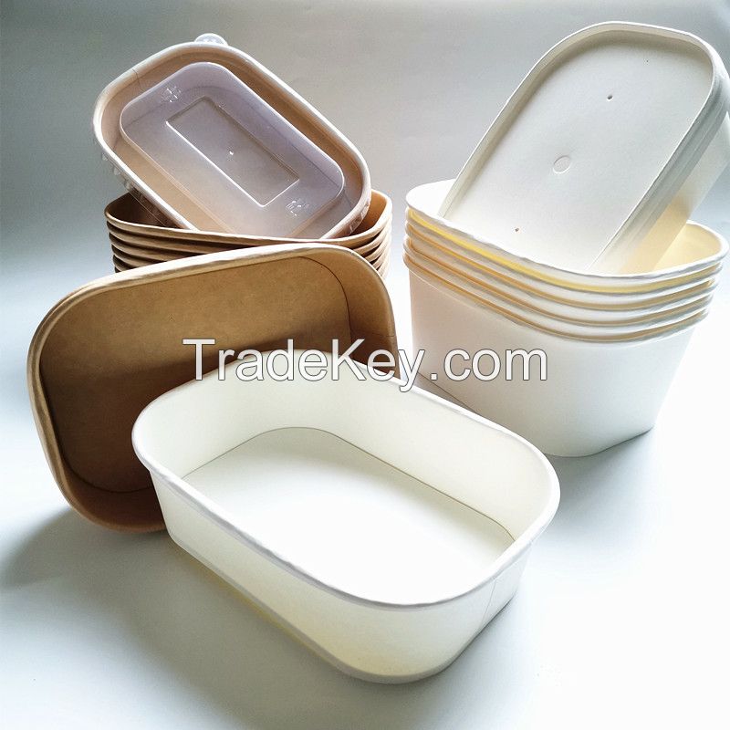 disposable tableware /New product recommendation, kraft paper square lunch box