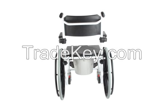 3 in 1 Commode Shower Chair, Transport Commode Wheelchair, Padded Toilet Seat Shower Wheelchair, Bedside Commode