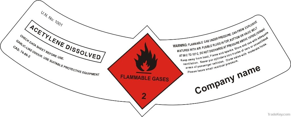 Gas Cylinder Stickers (Labels)