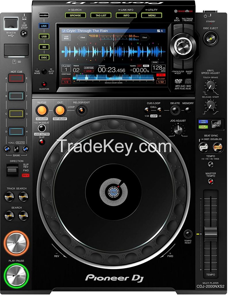 DJ Professional Multi Player, Black, 8.10 x 18.20 x 16.30 (CDJ2000NXS2) 