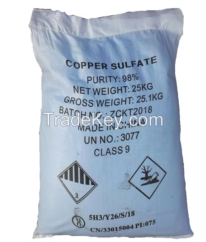ndustrial Grade Copper Sulfate Pentahydrate Blue Crystal Bactericide Swimming Pool Sterilize Copper Sulfate