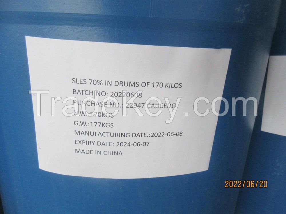 Factory Sale Detergent Raw Materials Sodium Lauryl Ether Sulphate Sulfate Sles70% Sles 70 Price