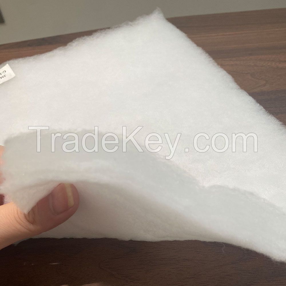 Customized Batting Fabric Breathable Warmer Wadding Padding Polyester Thermal Wadding Polyester Wadding for Quilt