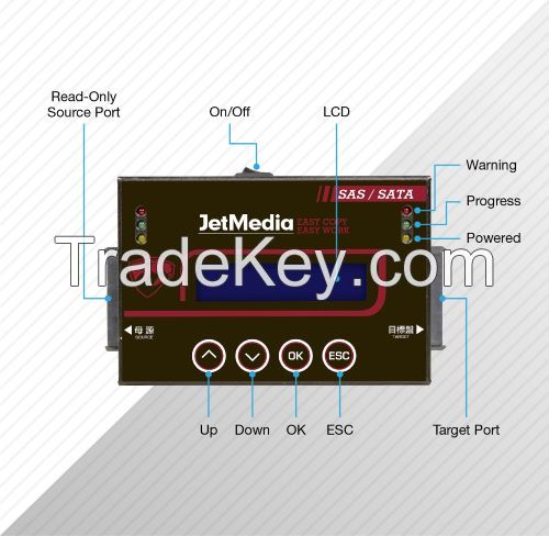 JetMedia SA11 18G/min SAS Server Hard Drive SSD/NGFF/mSATA Eraser Duplicator