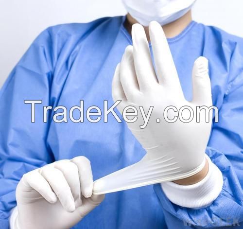 wholesale factory supply disposable rubber latex examination gloves for hospital