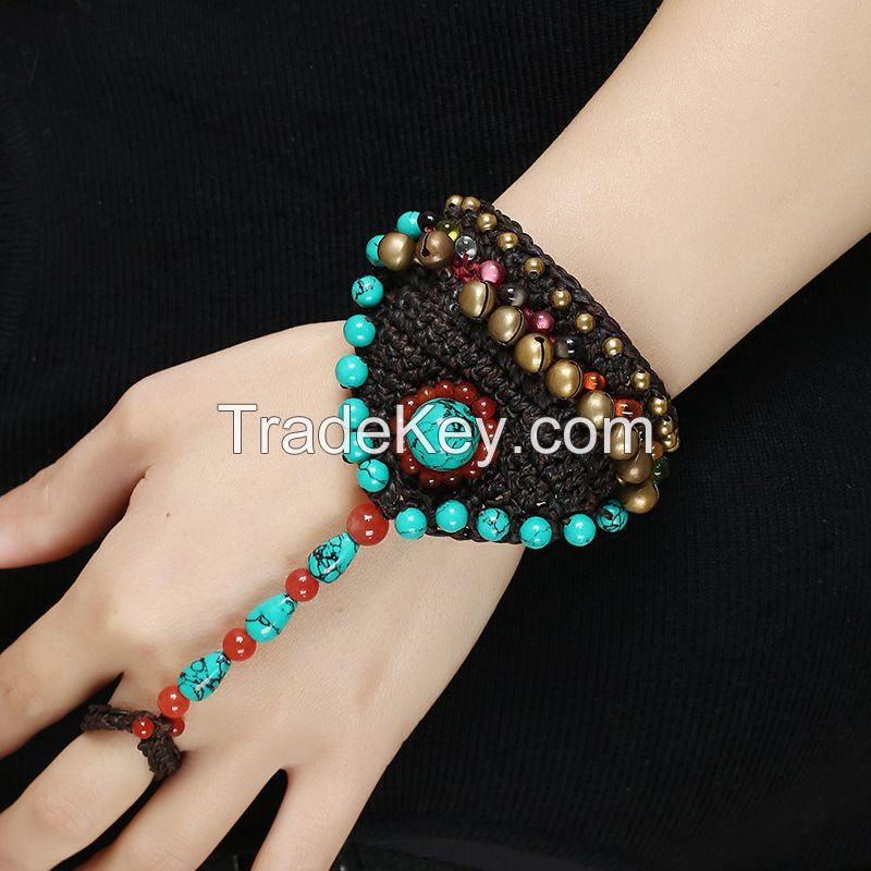 BOHO traditional handmade braiding Bracelet and Ring - MCS0248