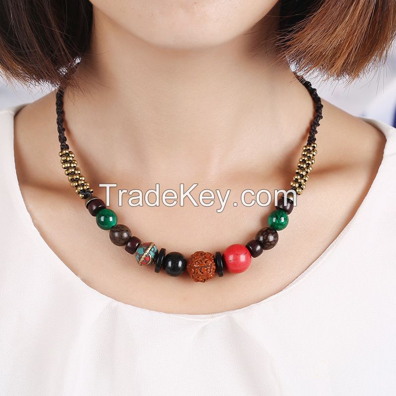 Boho style Rudraksha necklace - MCX080