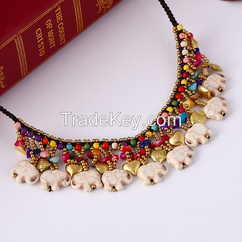 Traditional boho style beading Necklace - MCX021