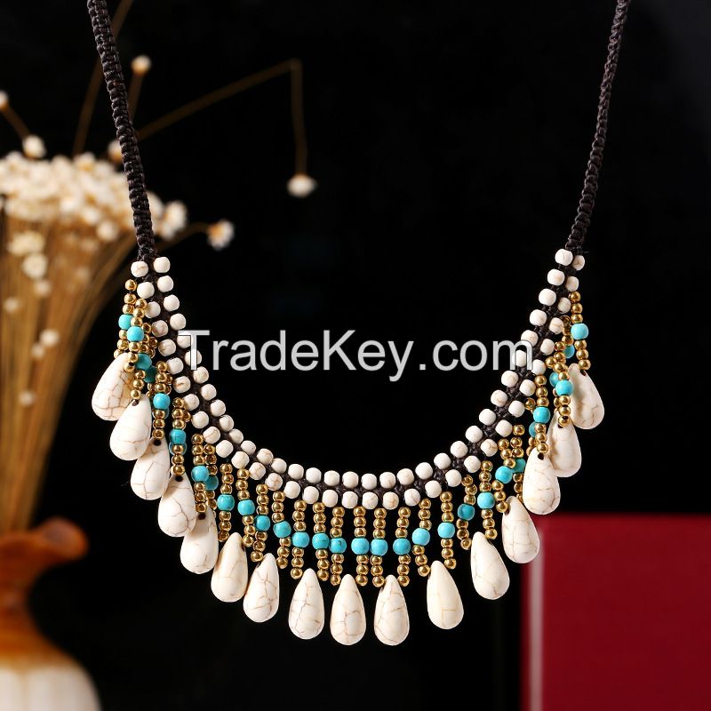 Traditional boho style beading necklace - MCX017