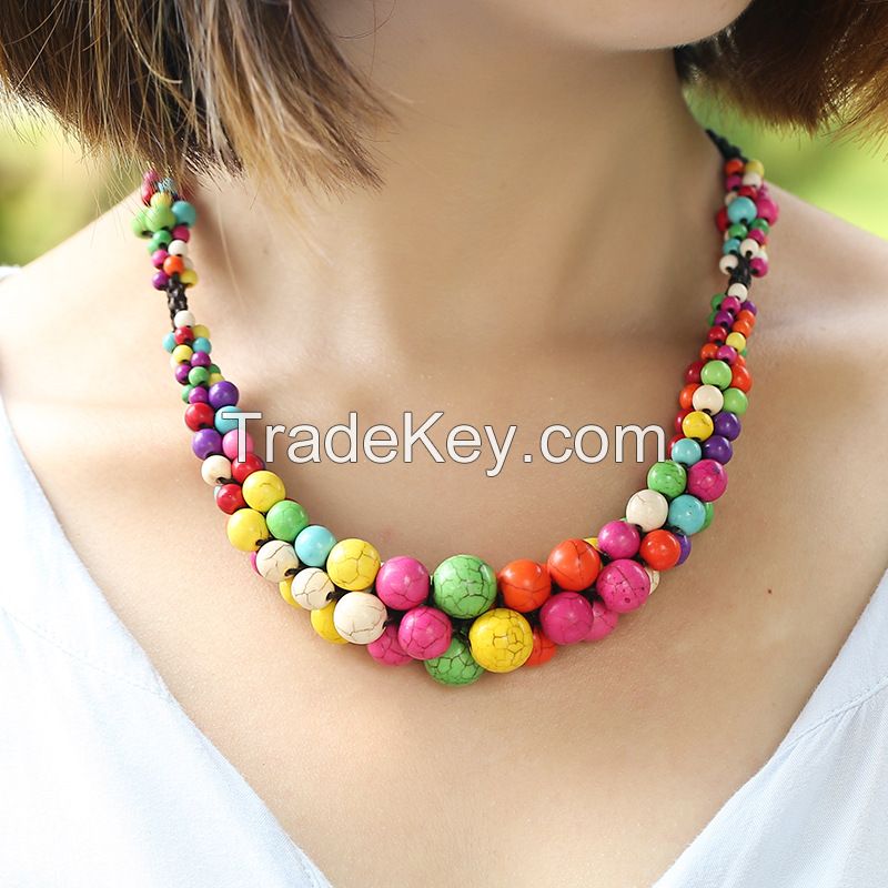 Traditional boho style beading Necklace - MCX016