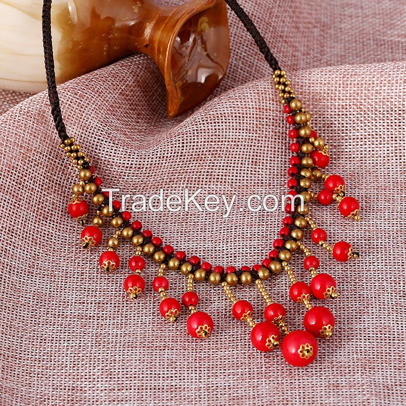 Traditional boho style beading Necklace - MCX005