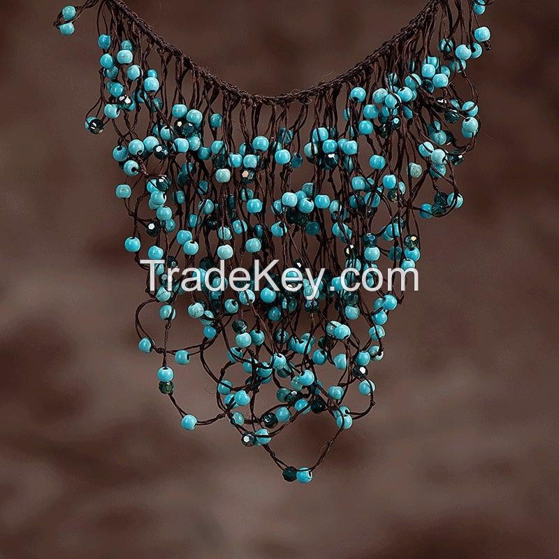 Traditional boho style turquoise Necklace - MCX026