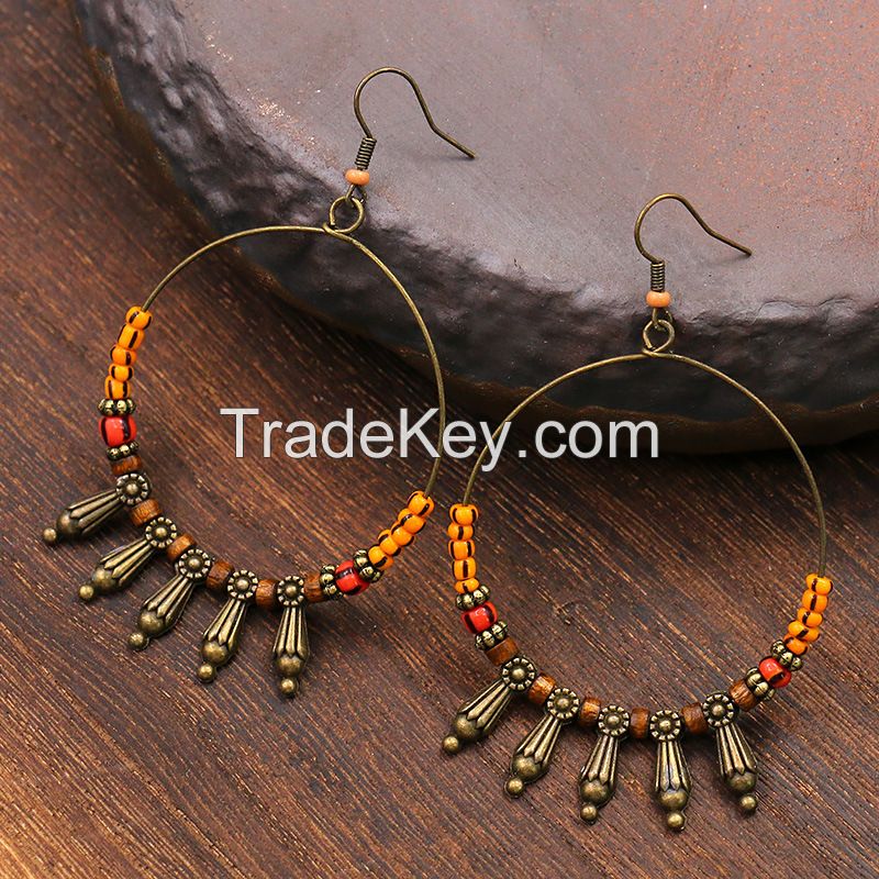 Vintage tassel earrings - HQEF-0160