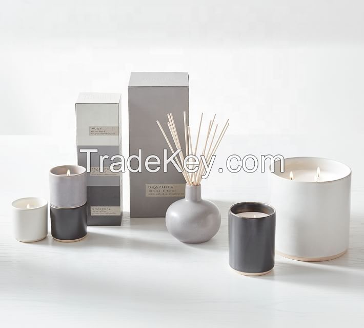 white customized ceramic scented Candles