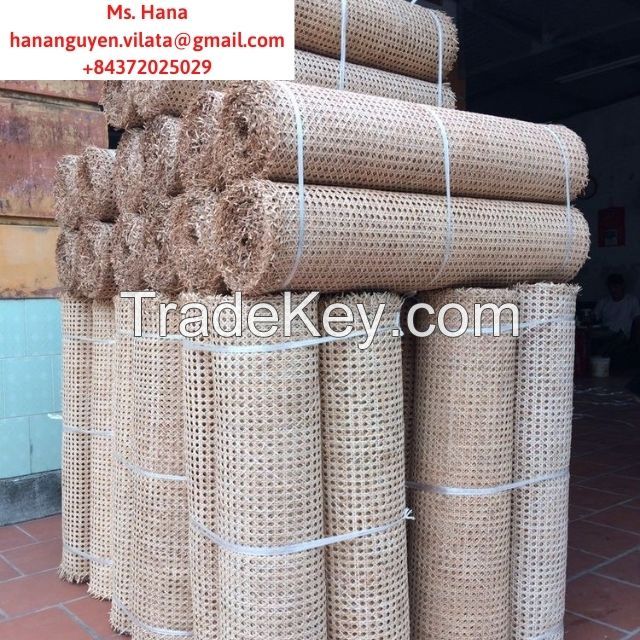 Friendly Hexagon Natural Bleached Open Mesh Webbing Cane (WS: +84372025029)