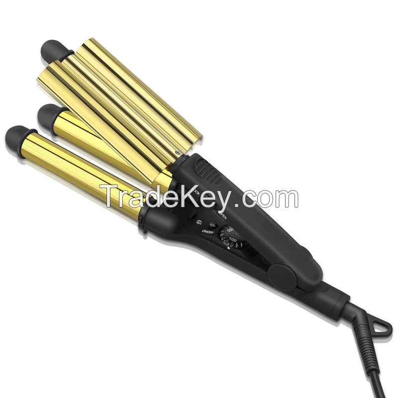 Triple magic hair curler curling machine hair roller with factory price