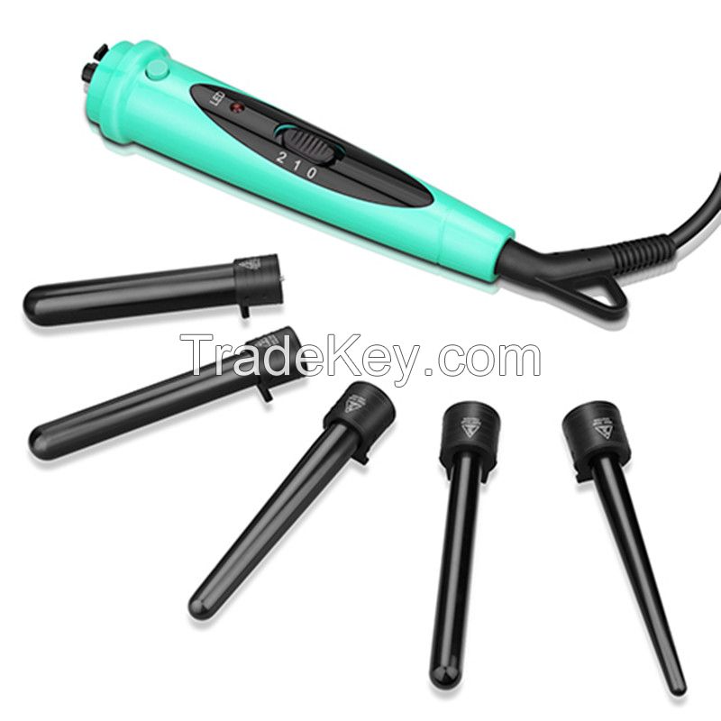 5 in 1 high quality adjustable detachable hair iron curling automatic hair curler sets