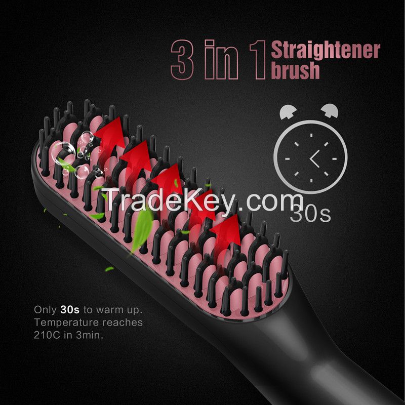 Professional Hot Air Blow Dryer Brush Electric Straightener Comb Rotating Hair Brush Roller Styler