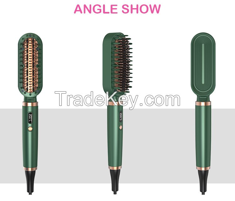 Grey Professional Fashionable hair dryer brush styler hot air brush in hair straightener