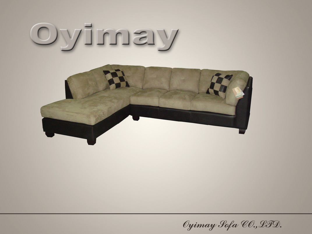 Sofa and leather/fabric upholstery