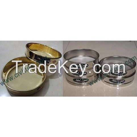 Standard Sample Grading Brass Stainless Steel Testing Sieve