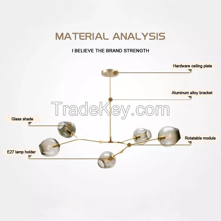 Nordic Modern Pendant Lamp Fashion indoor chandelier led chandelier bulb for living room/dining room