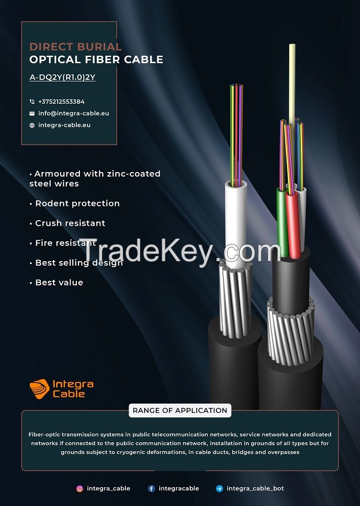 Direct buried optical fiber cables